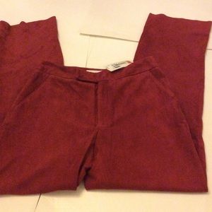 NWT Dana Buchman Cranberry Suede Pants